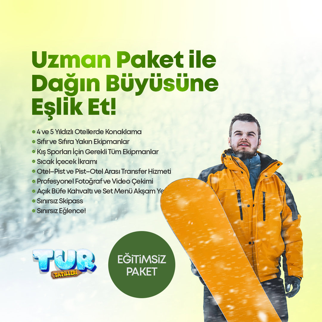 Sömestr Özel | Uzman Kayak Paketi Erciyes Kış Kampı